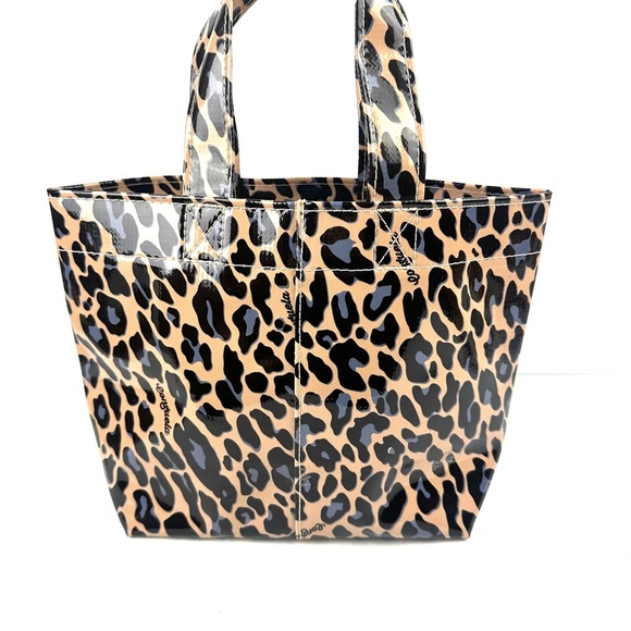 Consuela Grab N Go Mini Bag Leopard Vinyl Double Handle Tote No Closure - Picture 4 of 14